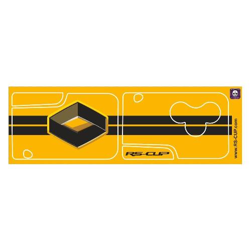 3 buttons YELLOW BLACK RENAULT SPORT key card sticker decal Renault