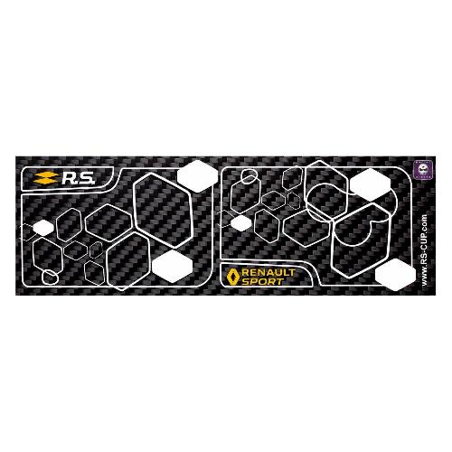3 buttons carbon look type D RENAULT SPORT RS key card sticker decal Renault