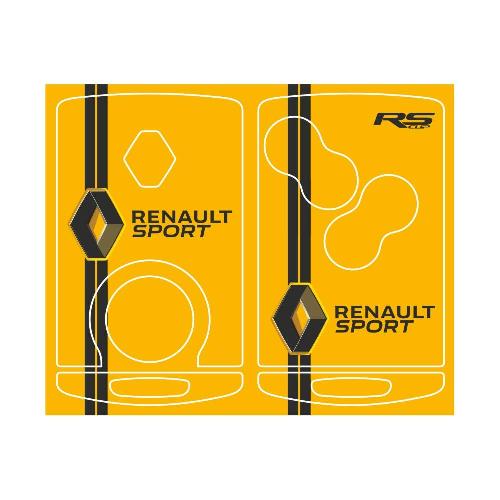 RENAULT SPORT adesivo per Chiave 4 pulsanti GIALLO NERO RENAULT