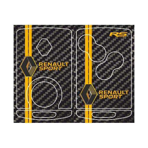 Logo RENAULT SPORT adesivo per Chiave 4 pulsanti simple carbone RENAULT