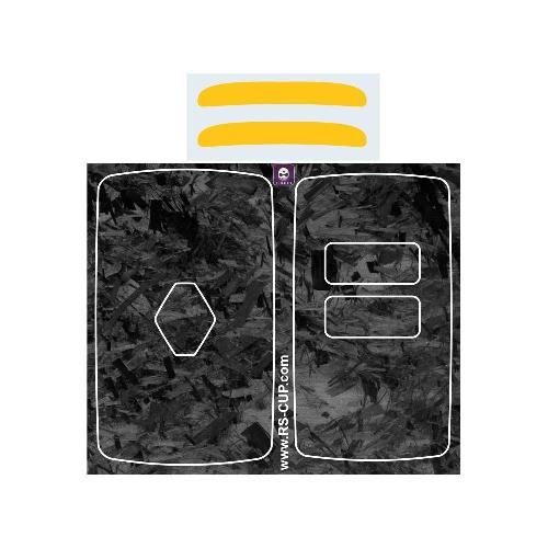 Sticker Clé RENAULT SPORT 2 boutons CARBONE Forgé RENAULT