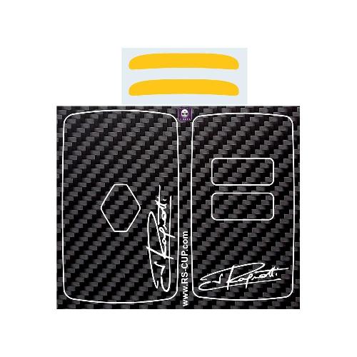 RENAULT SPORT RAGNOTTI Sticker for 2 buttons Key carbon look RENAULT