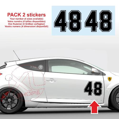 2 sticker Numéro de course RS-CUP