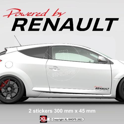 2 sticker decal Powered by RENAULT RENAULT