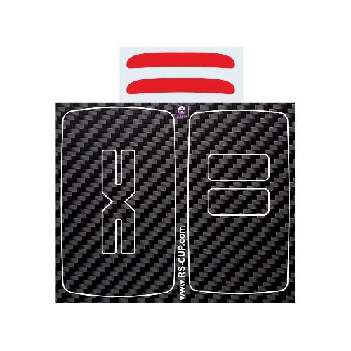 DACIA EXTREME Aufkleber für 2 Tasten Schlüssel Carbon-Look For new logo DACIA 2023